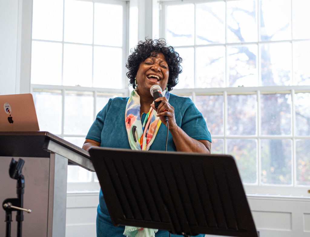 Angela Walker sings at Brushwood