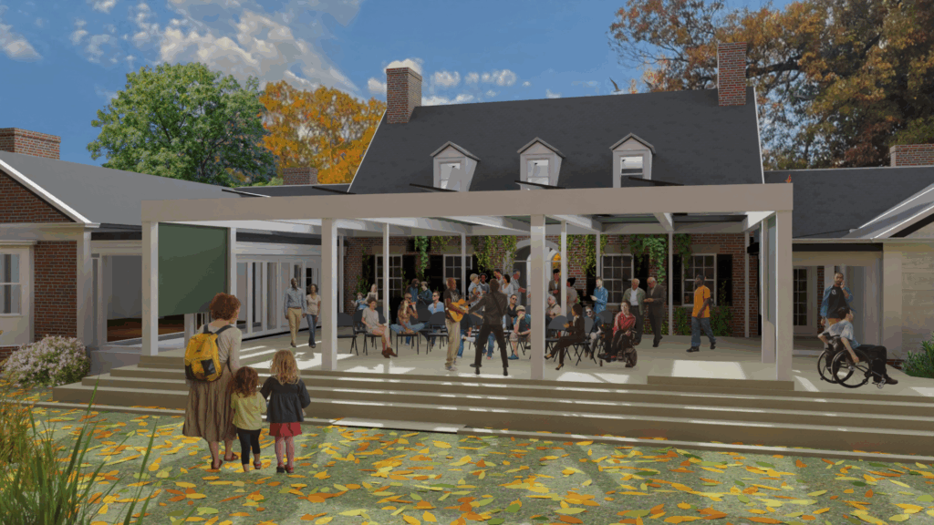 Rendering of the future Maxine M. Hunter Performance Plaza by Serena Sturm Architects.