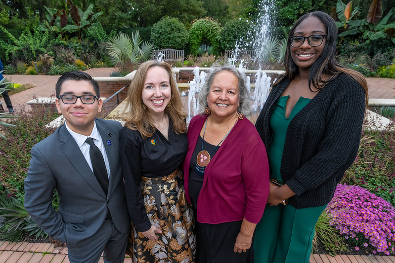 Youth Environmental Leadership Award honorees with Catherine Game and Robin Wall Kimmerer